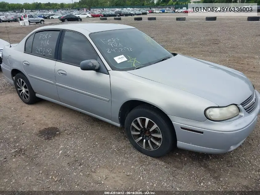2000 Chevrolet Malibu VIN: 1G1ND52J9Y6336003 Lot: 42514412