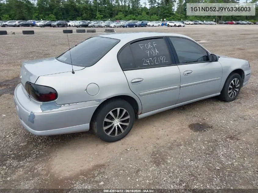 2000 Chevrolet Malibu VIN: 1G1ND52J9Y6336003 Lot: 42514412