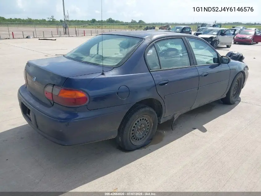 2000 Chevrolet Malibu VIN: 1G1ND52J4Y6146576 Lot: 42664520