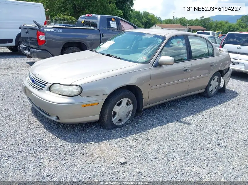 2000 Chevrolet Malibu Ls VIN: 1G1NE52J3Y6194227 Lot: 42752693