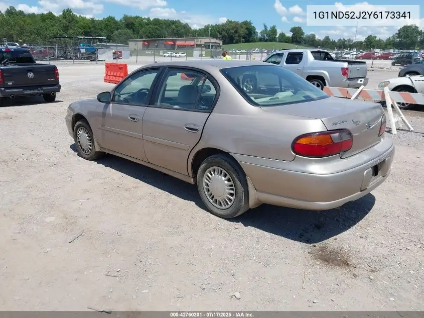 2000 Chevrolet Malibu VIN: 1G1ND52J2Y6173341 Lot: 42760201