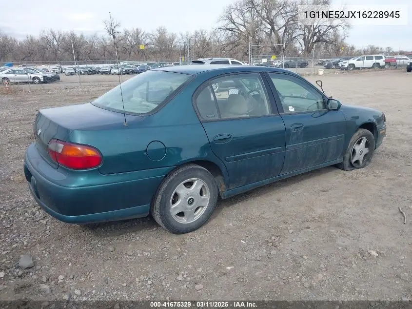 2001 Chevrolet Malibu Ls VIN: 1G1NE52JX16228945 Lot: 41675329