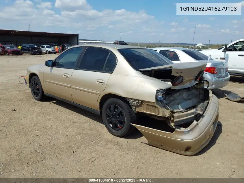 2001 Chevrolet Malibu VIN: 1G1ND52J416279103 Lot: 41884610