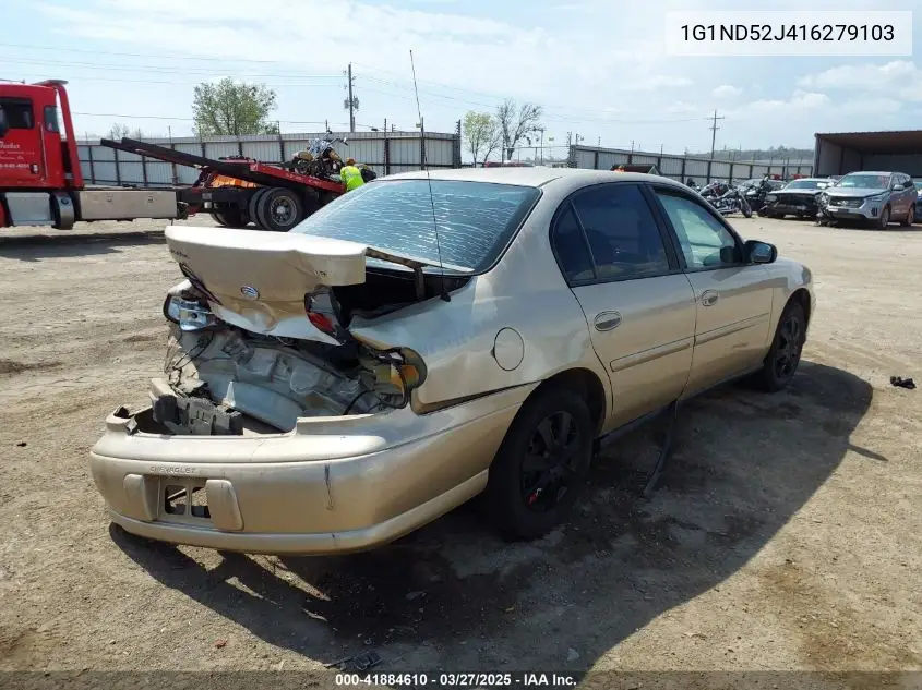 2001 Chevrolet Malibu VIN: 1G1ND52J416279103 Lot: 41884610