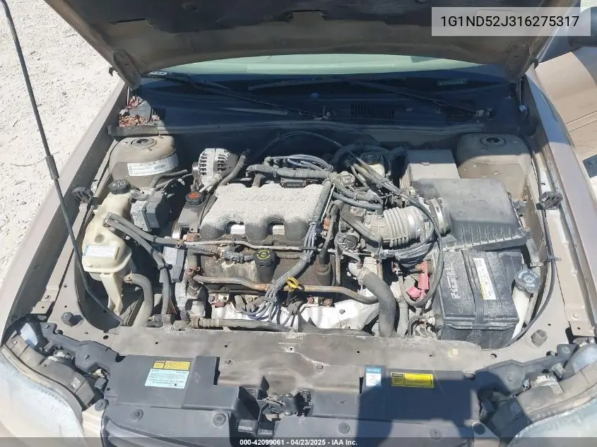 2001 Chevrolet Malibu VIN: 1G1ND52J316275317 Lot: 42099061