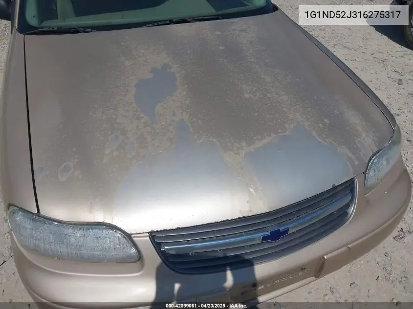 2001 Chevrolet Malibu VIN: 1G1ND52J316275317 Lot: 42099061