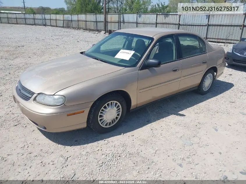2001 Chevrolet Malibu VIN: 1G1ND52J316275317 Lot: 42099061