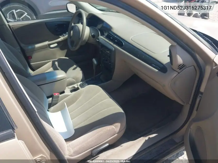 2001 Chevrolet Malibu VIN: 1G1ND52J316275317 Lot: 42099061