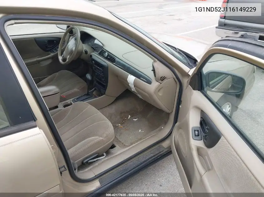 2001 Chevrolet Malibu VIN: 1G1ND52J116149229 Lot: 42177635