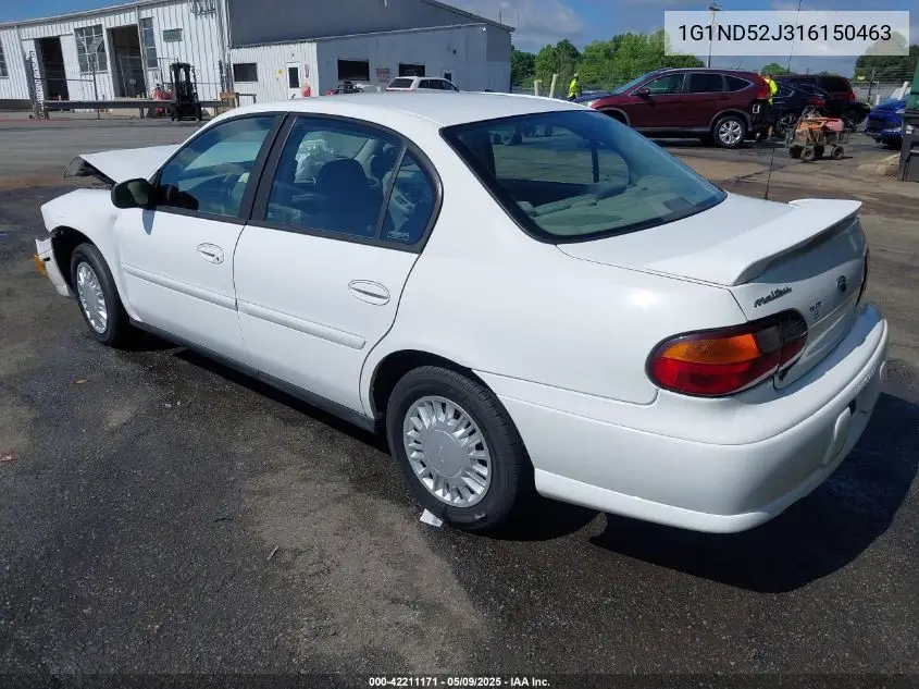 2001 Chevrolet Malibu VIN: 1G1ND52J316150463 Lot: 42211171