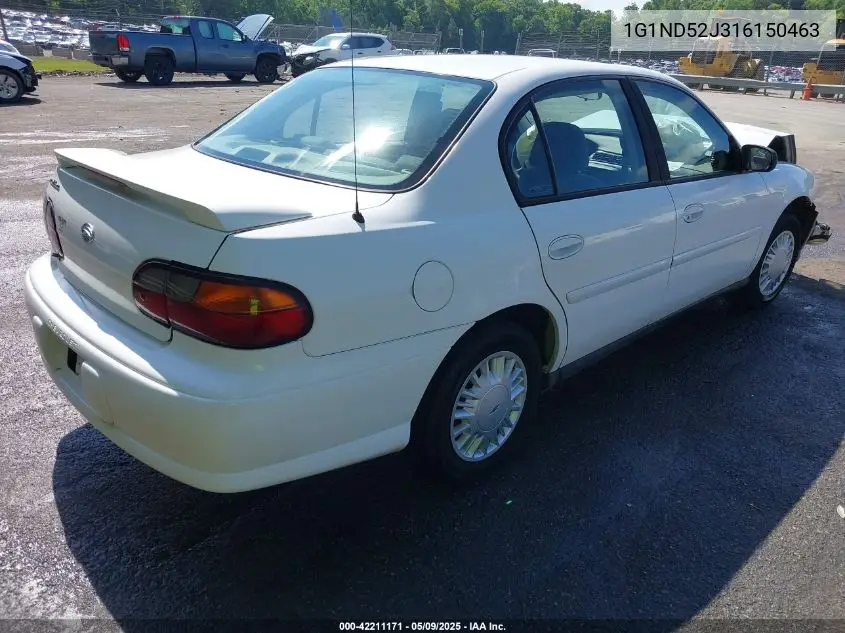 2001 Chevrolet Malibu VIN: 1G1ND52J316150463 Lot: 42211171