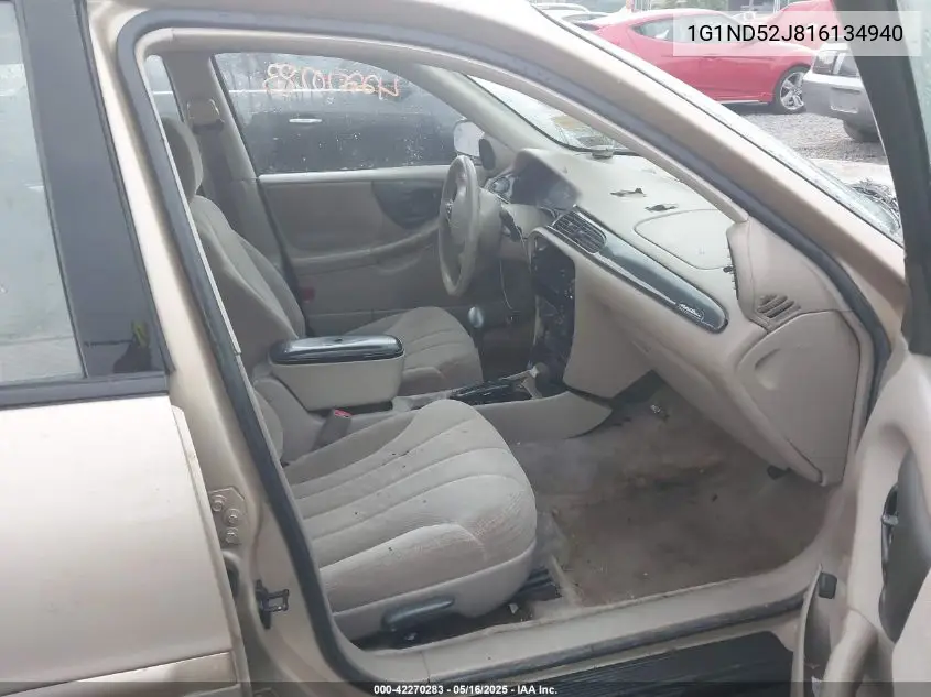 2001 Chevrolet Malibu VIN: 1G1ND52J816134940 Lot: 42270283