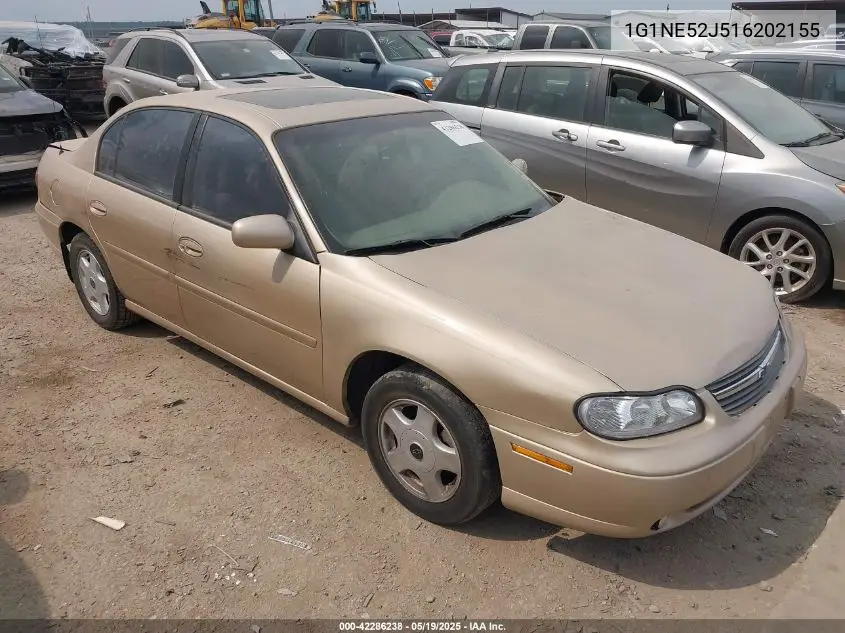 2001 Chevrolet Malibu Ls VIN: 1G1NE52J516202155 Lot: 42286238