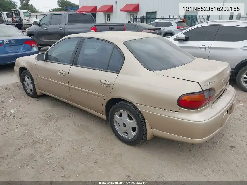 2001 Chevrolet Malibu Ls VIN: 1G1NE52J516202155 Lot: 42286238