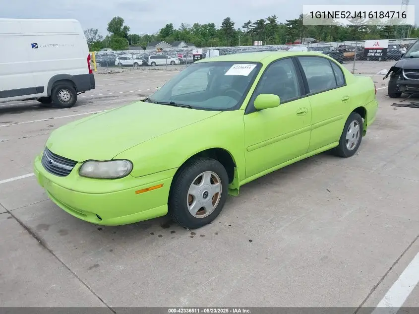 2001 Chevrolet Malibu Ls VIN: 1G1NE52J416184716 Lot: 42336511