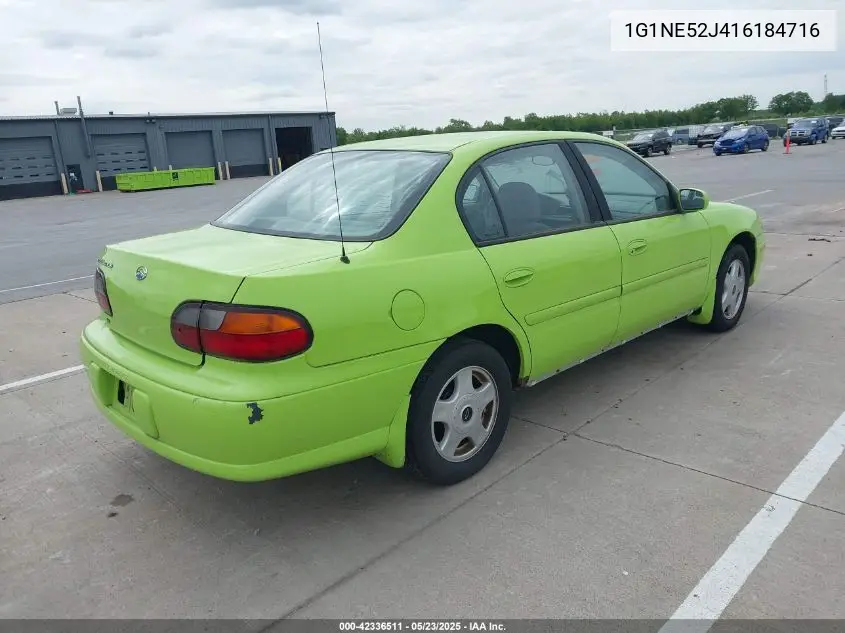 2001 Chevrolet Malibu Ls VIN: 1G1NE52J416184716 Lot: 42336511
