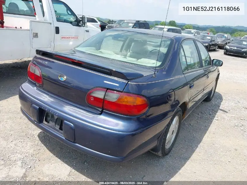 2001 Chevrolet Malibu Ls VIN: 1G1NE52J216118066 Lot: 42410425