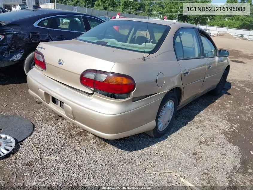2001 Chevrolet Malibu VIN: 1G1ND52J216196088 Lot: 42657927