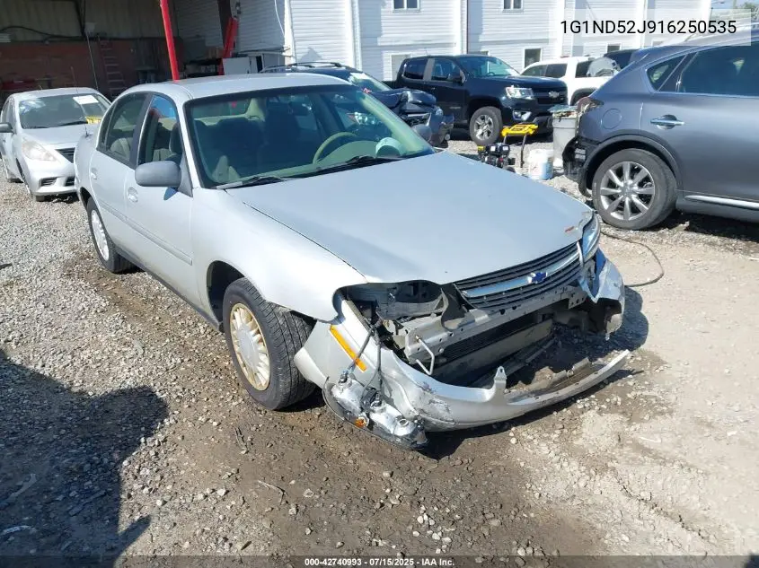 2001 Chevrolet Malibu VIN: 1G1ND52J916250535 Lot: 42740993