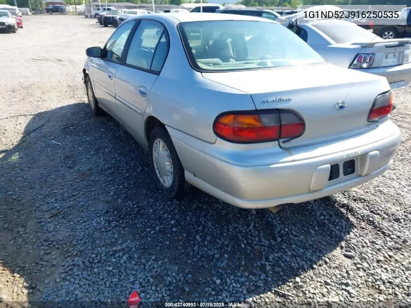2001 Chevrolet Malibu VIN: 1G1ND52J916250535 Lot: 42740993