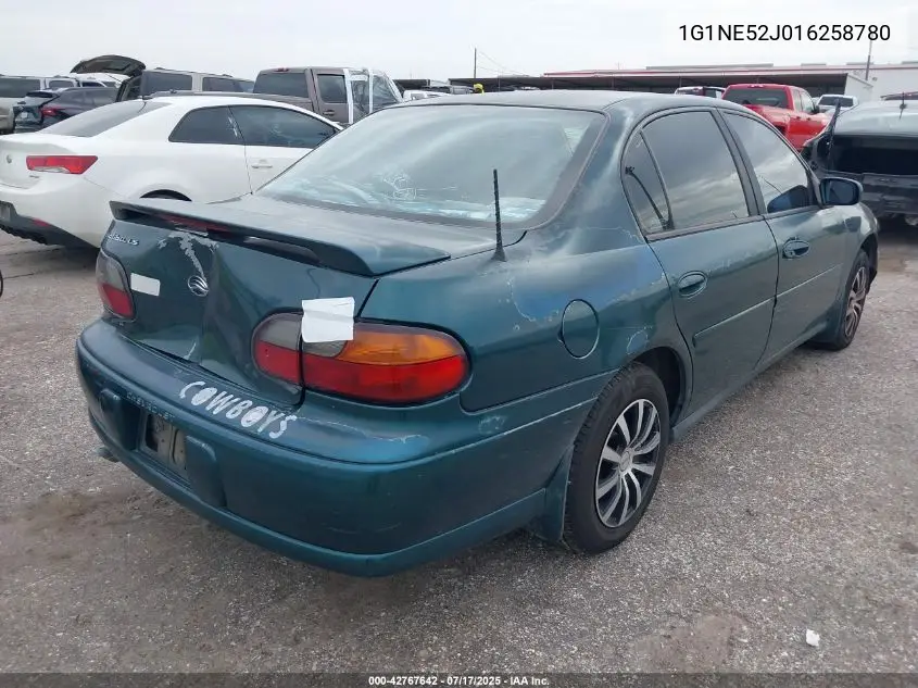 2001 Chevrolet Malibu Ls VIN: 1G1NE52J016258780 Lot: 42767642