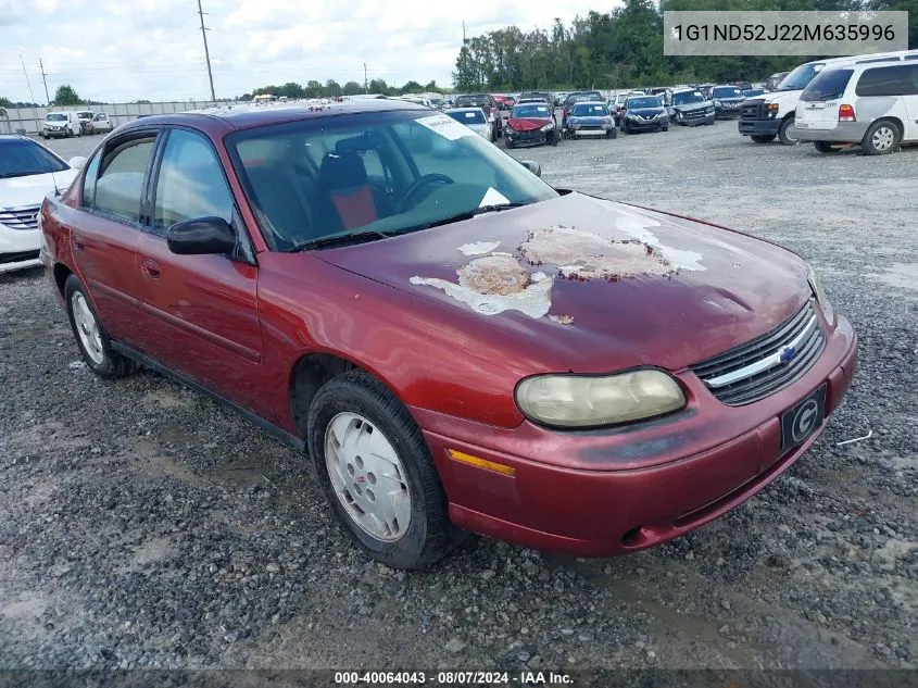 2002 Chevrolet Malibu VIN: 1G1ND52J22M635996 Lot: 40064043
