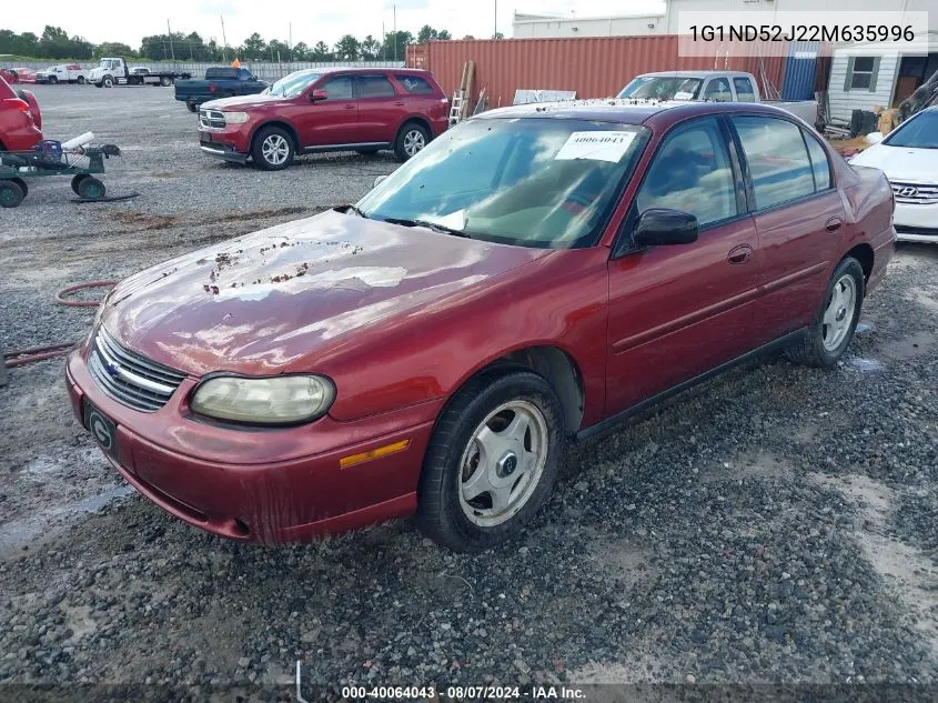 2002 Chevrolet Malibu VIN: 1G1ND52J22M635996 Lot: 40064043