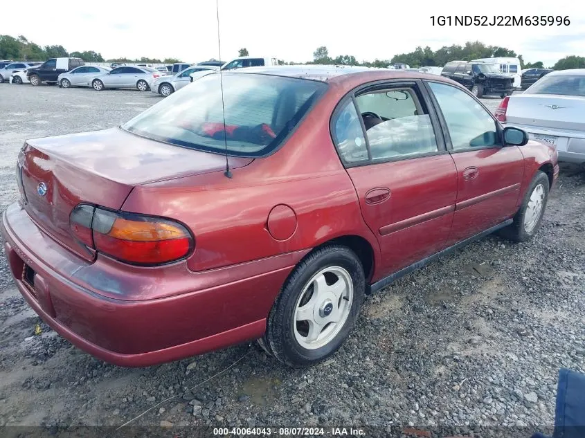 2002 Chevrolet Malibu VIN: 1G1ND52J22M635996 Lot: 40064043