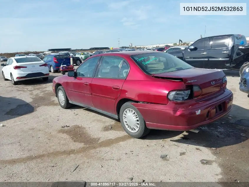 2002 Chevrolet Malibu VIN: 1G1ND52J52M532863 Lot: 41895717