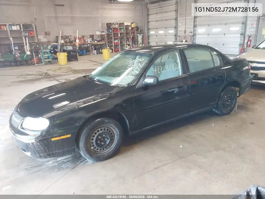 2002 Chevrolet Malibu VIN: 1G1ND52J72M728156 Lot: 42219192