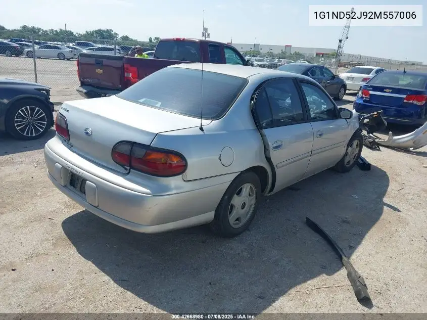 2002 Chevrolet Malibu VIN: 1G1ND52J92M557006 Lot: 42668980