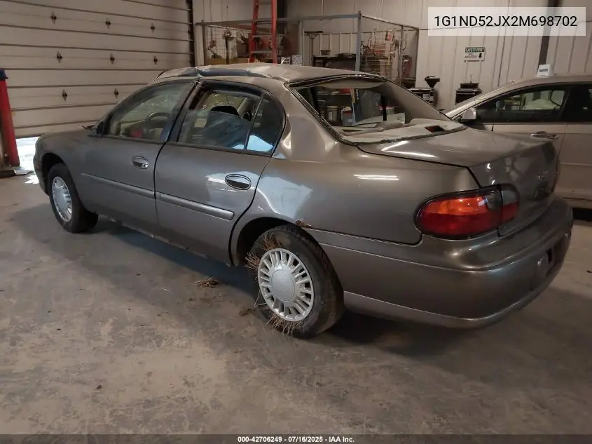 2002 Chevrolet Malibu VIN: 1G1ND52JX2M698702 Lot: 42706249