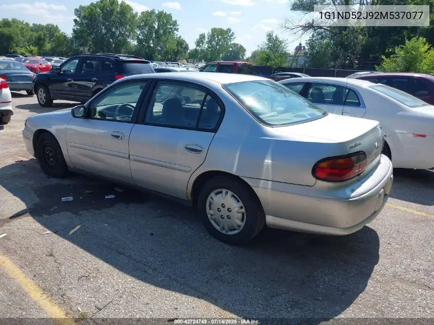 2002 Chevrolet Malibu VIN: 1G1ND52J92M537077 Lot: 42724749