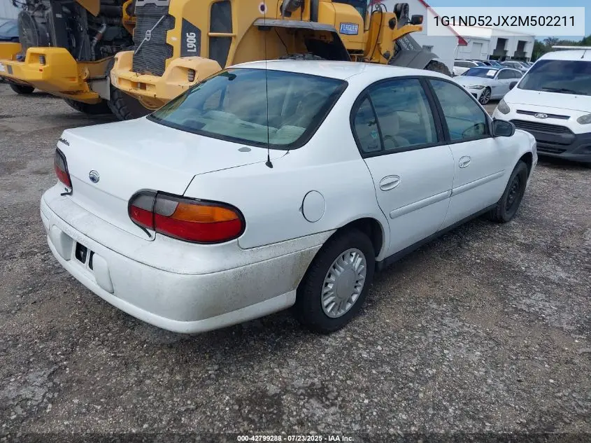 2002 Chevrolet Malibu VIN: 1G1ND52JX2M502211 Lot: 42799288