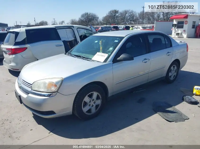 2005 Chevrolet Malibu Ls VIN: 1G1ZT52885F230302 Lot: 41694851
