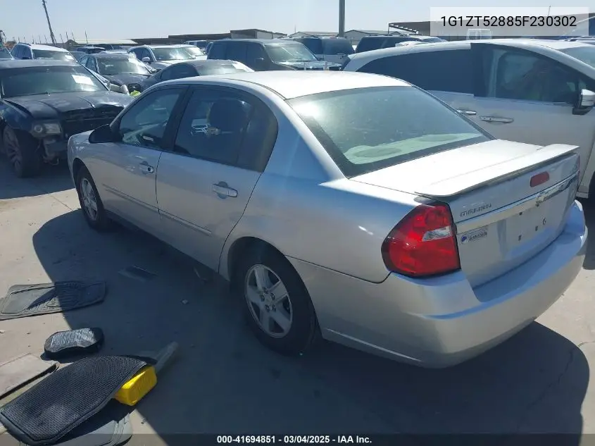 2005 Chevrolet Malibu Ls VIN: 1G1ZT52885F230302 Lot: 41694851