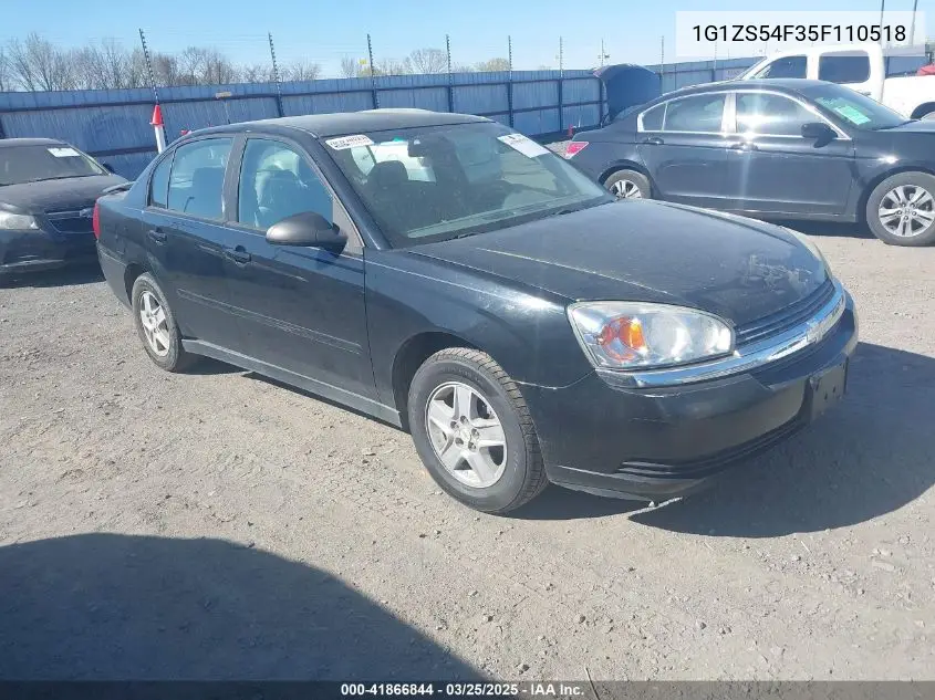2005 Chevrolet Malibu VIN: 1G1ZS54F35F110518 Lot: 41866844