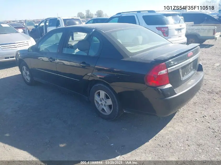 2005 Chevrolet Malibu VIN: 1G1ZS54F35F110518 Lot: 41866844