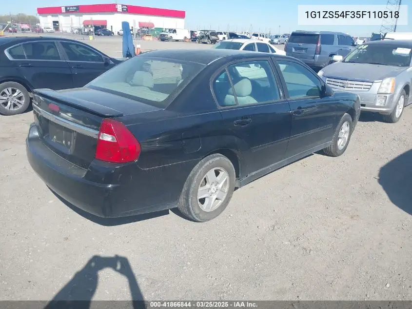 2005 Chevrolet Malibu VIN: 1G1ZS54F35F110518 Lot: 41866844