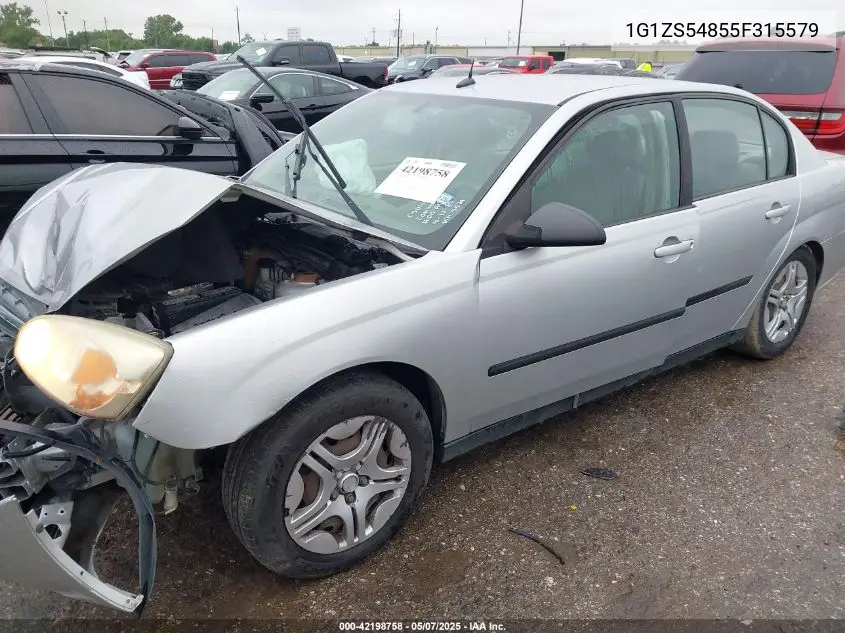 2005 Chevrolet Malibu VIN: 1G1ZS54855F315579 Lot: 42198758
