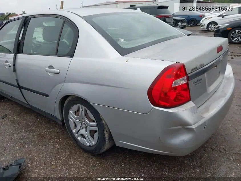 2005 Chevrolet Malibu VIN: 1G1ZS54855F315579 Lot: 42198758