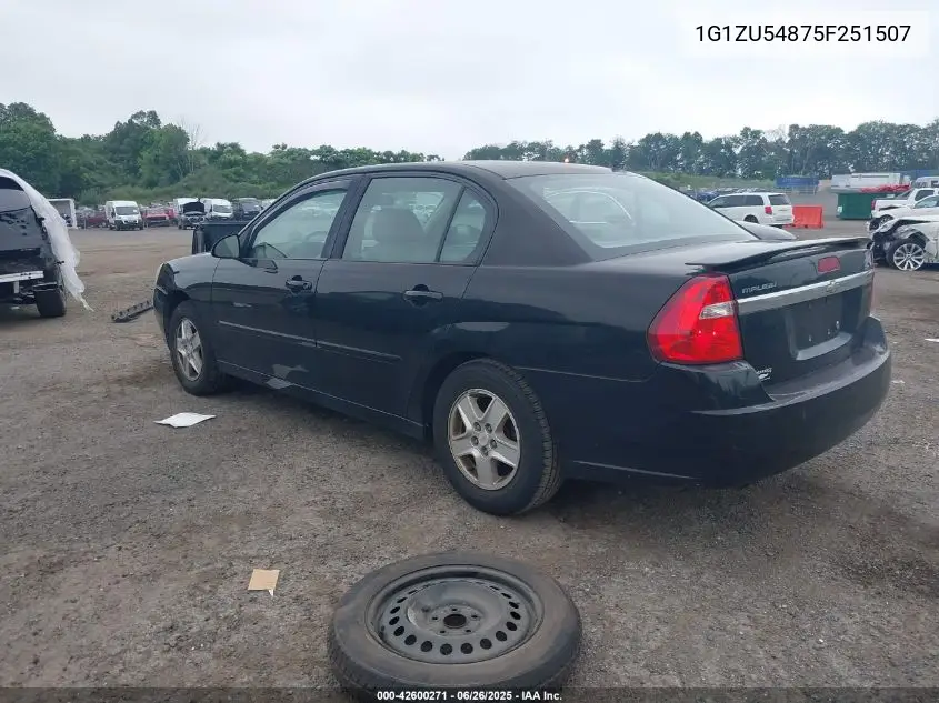 2005 Chevrolet Malibu Lt VIN: 1G1ZU54875F251507 Lot: 42600271