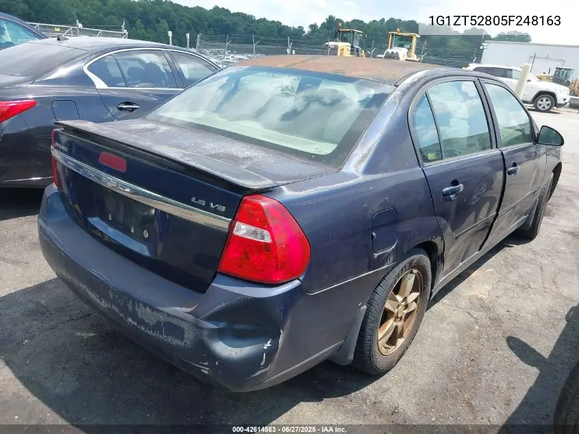 2005 Chevrolet Malibu Ls VIN: 1G1ZT52805F248163 Lot: 42614583