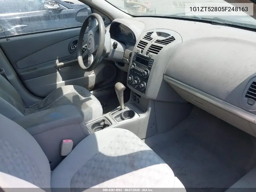 2005 Chevrolet Malibu Ls VIN: 1G1ZT52805F248163 Lot: 42614583