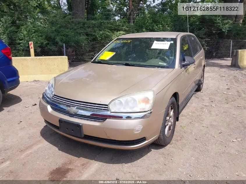 2005 Chevrolet Malibu Maxx Ls VIN: 1G1ZT62855F118322 Lot: 42641015