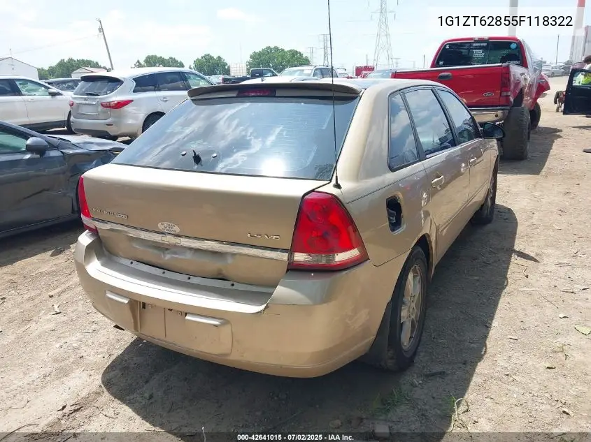 2005 Chevrolet Malibu Maxx Ls VIN: 1G1ZT62855F118322 Lot: 42641015