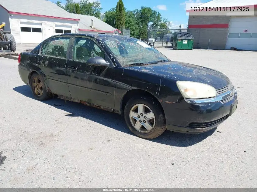 2005 Chevrolet Malibu Ls VIN: 1G1ZT54815F177925 Lot: 42768867