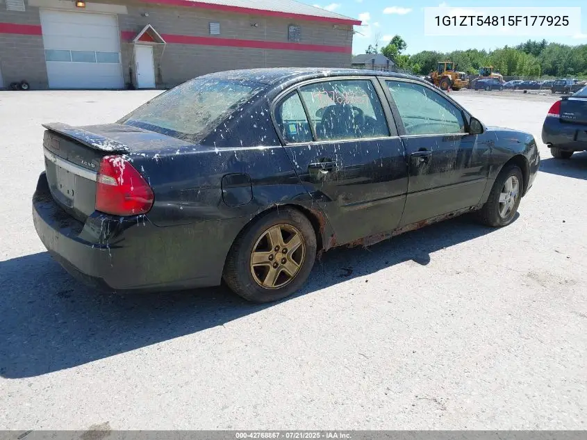 2005 Chevrolet Malibu Ls VIN: 1G1ZT54815F177925 Lot: 42768867