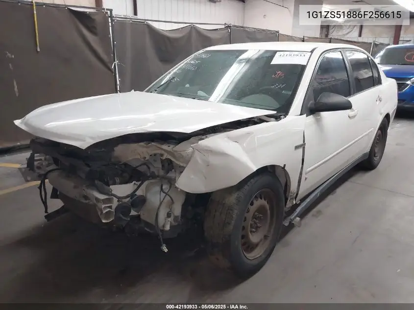 2006 Chevrolet Malibu Ls VIN: 1G1ZS51886F256615 Lot: 42193933