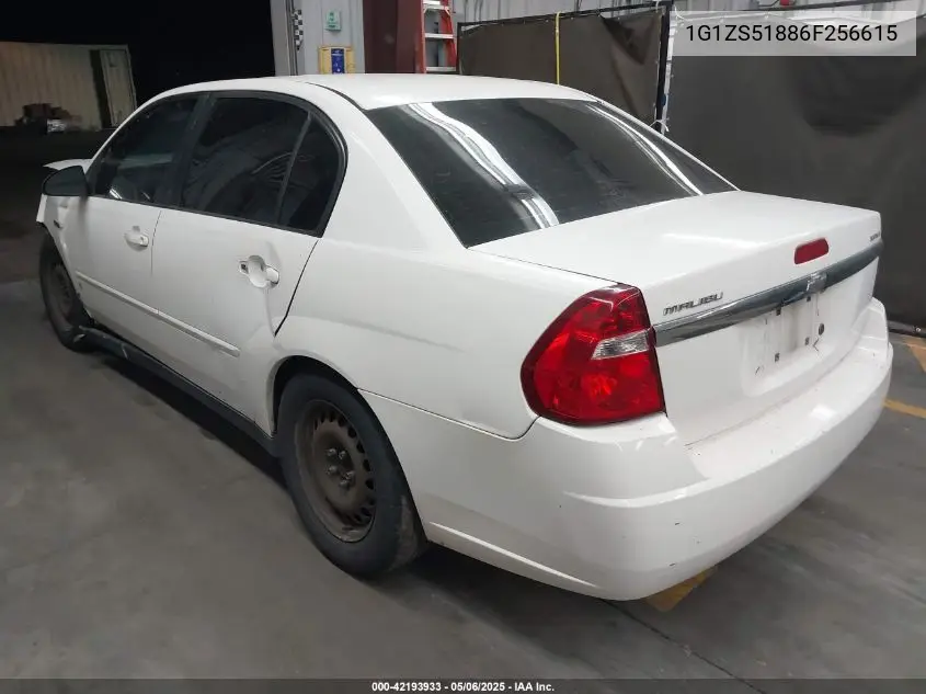 2006 Chevrolet Malibu Ls VIN: 1G1ZS51886F256615 Lot: 42193933